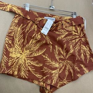 Pacsun Charlie Holiday palm printed shorts w/belt